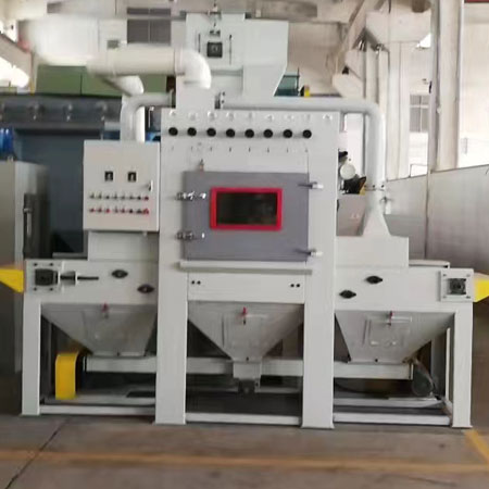 定西自动式环保不锈钢双面喷砂机高科技设备